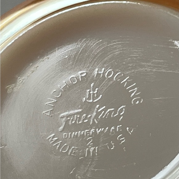 Peach Lustre bundle/3 from Anchor Hocking Fire King circa 1950-1962 dinnerware - Picture 9 of 11